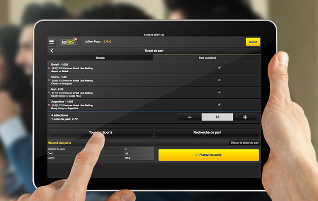 tablette application mobile bwin