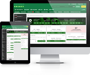 Site et site optimisé Unibet ordinateur tablette